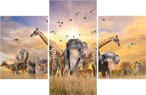 Tablou - Animae din Africa (90x60 cm)