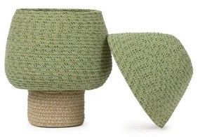 Coș de jucării pentru copii verde din material textil ø 25x36 cm Big Tree – Lorena Canals