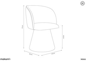 Scaun de sufragerie mov lavandă tapițat Maia – Makamii