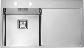 Chiuveta inox Alveus Stylux 50 Satin 86x51 cm stanga