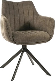 Scaun rotativ AZALIA, verde olive/negru, stofa clasica/metal, 61x44x86