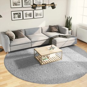 vidaXL Covor pufos &quot;PAMPLONA&quot; cu fire înalte, gri modern, Ø 280 cm
