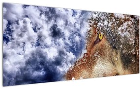Tablou cu lup (120x50 cm)