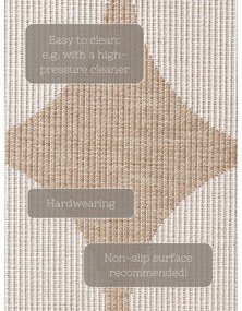 Covor pentru exterior și interior bej/fildeș 120x170 cm Duet Bowen – NORTHRUGS