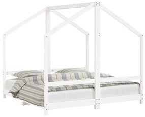 3200596 vidaXL Cadru de pat pentru copii, 2x(80x160) cm, lemn masiv de pin