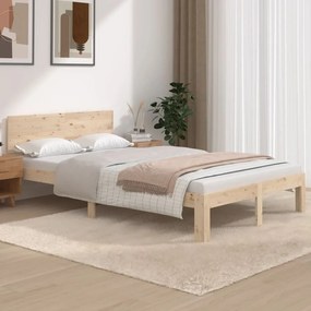 810490 vidaXL Cadru de pat, 120x200 cm, lemn masiv de pin