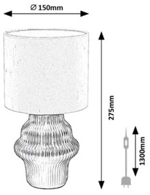 Rabalux 74058 - Lampă de masă GLIMO, 1xE14/40W/230V, neagră