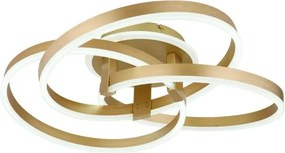 Globo 67163-56G - Plafonieră LED dimerizabilă HERWIG 56W/230V 57,5x60 cm aurie+telecomandă