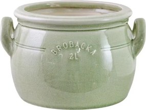 Ghiveci din ceramică glazurată manual 2L verde deschis, „Brobacka"