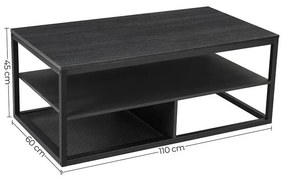 Masuta de cafea GABY 110x60 cm, negru