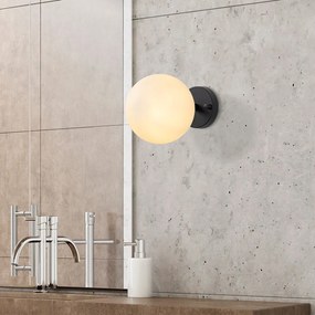 Aplică de perete neagră-albă ø 15 cm Atmaca – Opviq lights