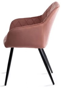 SET 2 scaune de dining RICO, roz, design modern