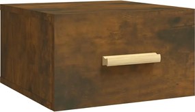 vidaXL Noptieră de perete, stejar afumat, 35x35x20 cm