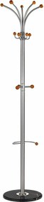 Cuier pom W46, argintiu, otel/lemn, 38x180 cm