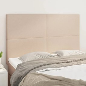 vidaXL Tăblii de pat 4 buc. cappuccino 72x5x78/88 cm piele ecologică