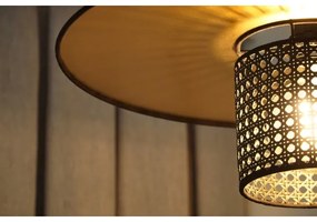 Lustră pe cablu TOKYO Duolla RATTAN 1xE27/15W/230V d. 50 cm auriu/negru