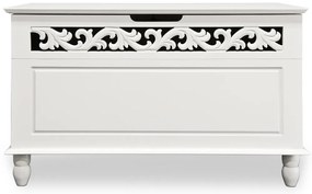 Ladă din lemn JERSEY, 80x40x48cm, alb Casaria