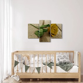 Tablou - Vintage trandafiri galbeni (90x60 cm)