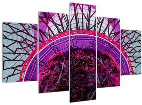 Tablou abstrac - crengi violete (150x105 cm)