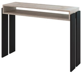 Măsuță consolă Ramea (Stejar platinum grange + Negru). 1055238