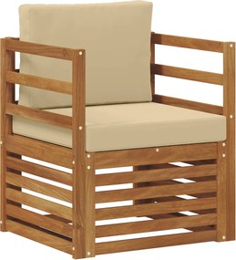 vidaXL Set de canapele de exterior cu pernă natural 67 x 63 x 73 cm