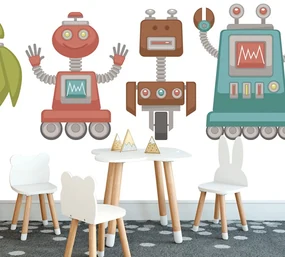 Tapet familie de roboți