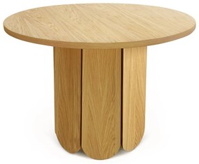 Masă dining cu aspect de lemn de stejar Woodman Soft, ø 98 cm