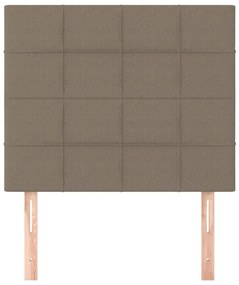 Tablii de pat, 2 buc, gri taupe, 100x5x78 88 cm, textil 2, Gri taupe, 100 x 5 x 118 128 cm