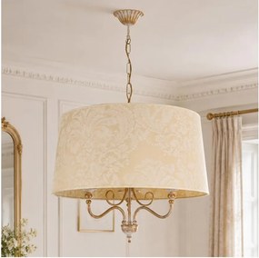 Brilagi - Candelabru suspendat pe lanț SONIA 3xE27/15W/230V Ø 56 cm crem cu patină