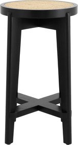 Scaun de bar din lemn finisaj negru design modern Dareau, H-67cm 114382 HZ