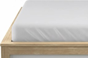 Cearsaf jersey cu lycra argintiu 90 x 200 cm