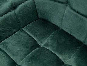 Fotoliu de sufragerie MARLEN VELVET verde inchis cu picioare negre