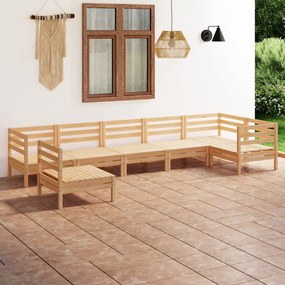 3082737 vidaXL Set mobilier de grădină, 7 piese, lemn masiv de pin