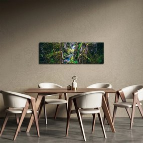Tablou - Râu într-o vale stâncoasă (cu ceas) (90x30 cm)