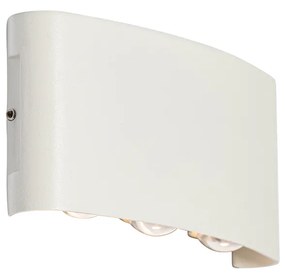 Aplică de perete exterioară albă cu LED 6 lumini IP54 - Silly