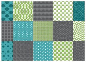 Set 15 autocolante Ambiance Sofia, 15 x 15 cm