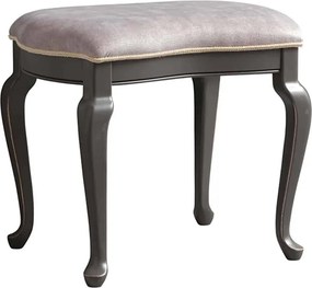 Taburet lemn masiv gri Ambra, 57 × 42 × 52 cm