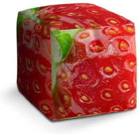 Taburet Cube căpșună, roșu