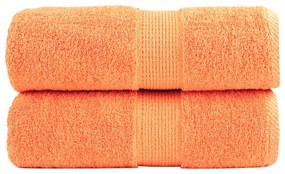 vidaXL Prosoape de baie premium SOLUND, 2 buc. portocalii, 30x30 cm, 600 g/m²