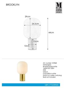 Veioză Markslöjd Brooklyn, alămiu