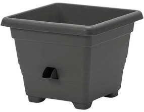 Ghiveci cu auto-irigare Plastia Bergamot gri,30 x 30 cm, 30 x 30 cm