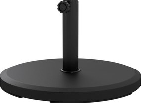 Outsunny Suport pentru parasol din ciment 13 kg, suport rotund pentru umbrelă pentru parasolar 34mm/38mm/48mm diametru tub, negru | Aosom Romania