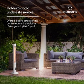 Blumfeldt Heat Guru Plus, încălzitor radiant pentru exterior, 1200 W, 3 setări de căldură, telecomandă