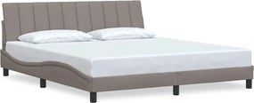 vidaXL Cadru de pat fără saltea, Hanko, gri taupe, 180x200 cm, textil