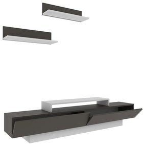 Mobilier living Lusalona (alb + maro). 1107305