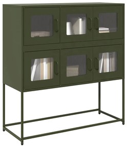 vidaXL Dulap, verde măsliniu, 100,5x39x107 cm, oțel laminat la rece
