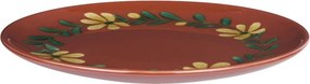 Farfurie de cină din ceramică pictată manual cu motive florale folk, D26,5×H2,5 cm, „Aya"