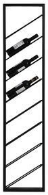 Raft pentru sticle de vin negru pentru perete din metal număr de sticle 8 36x160x6 cm Malbeo – Light &amp; Living