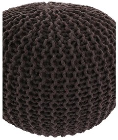 Pouf tricotat bumbac Culoare Maro, TAMAN TYP 2