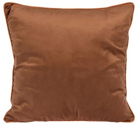 Perna decorativa Evia, aspect de catifea, 45x45 cm, culoare cupru